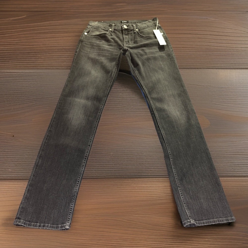 Hudson Mens Jeans 29 Gray Byron Slim Straight Otto Stretch Denim Zip Fly